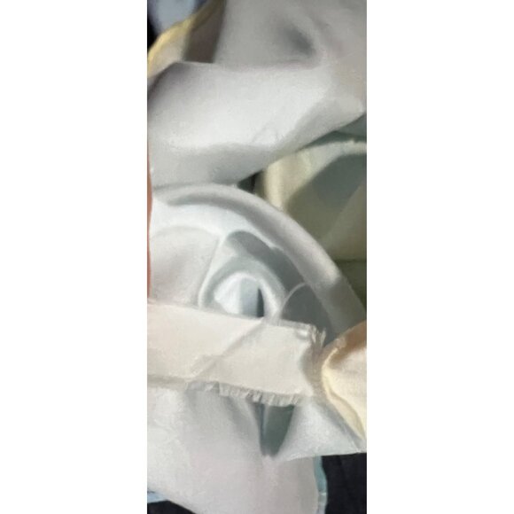 Miss Elaine Vintage Silky Floral Seventies Blouse Sz Small/Med Womens Yellow & B - Picture 5 of 11